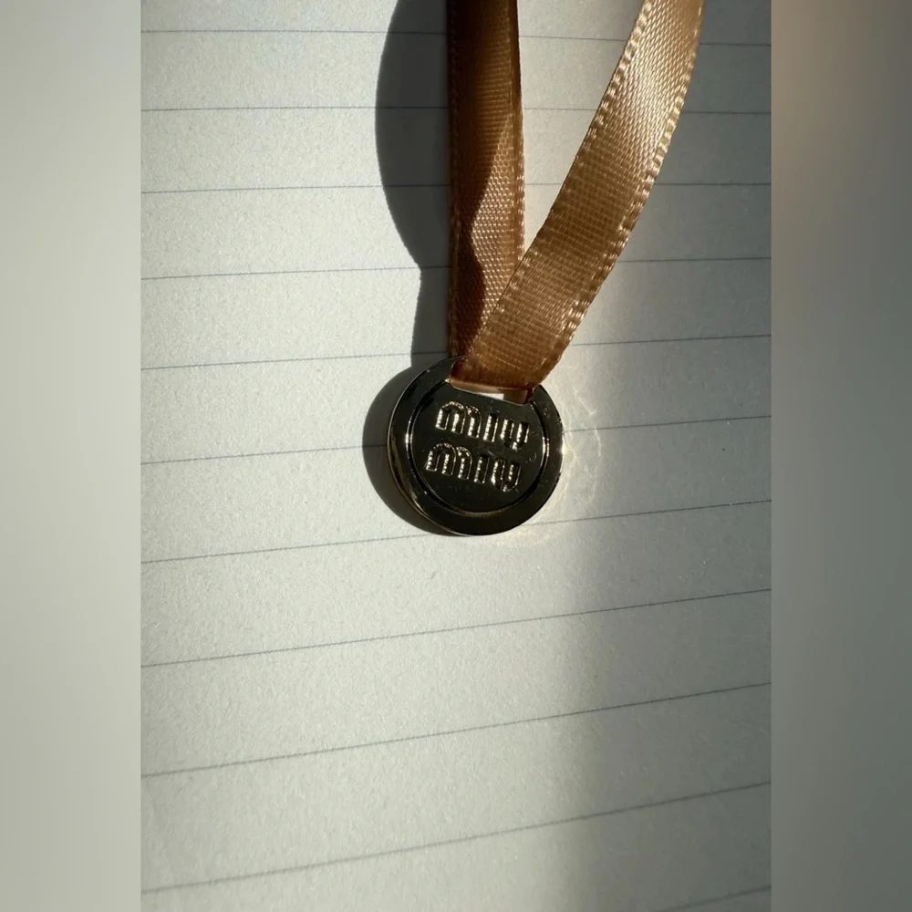 New in Bag Miu Miu Brown GWP Lined Notebook with Miu Miu on Each Page + Belt